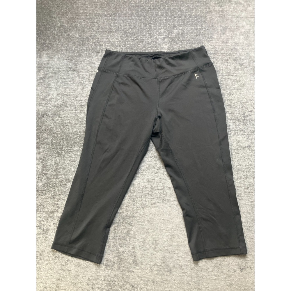 Danskin Now Dri More Capri Leggings Womens M 8-10 Black Running Workout Fitted